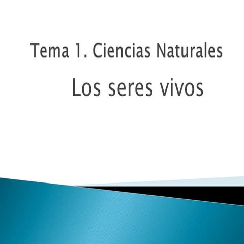 Tema 1. Los seres vivos