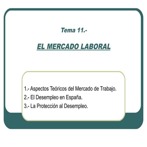 Tema 11.  El Mercado Laboral[1]