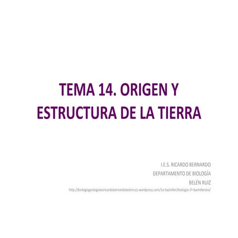 Tema14 Estructura de la tierra