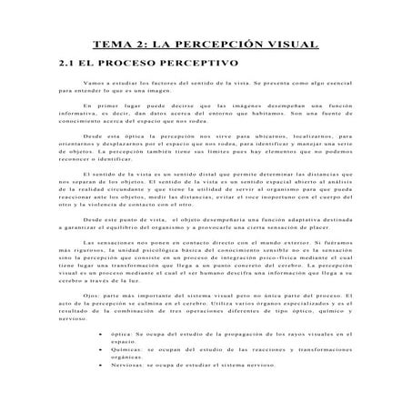 La percepción visual