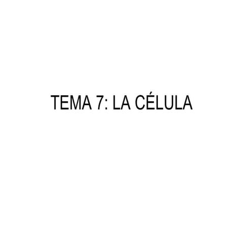 La célula- Fco. Javier Sienes