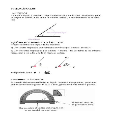 Tema 9 ángulos