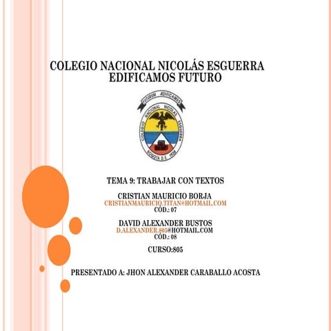 Tema 9 tabajar con textos