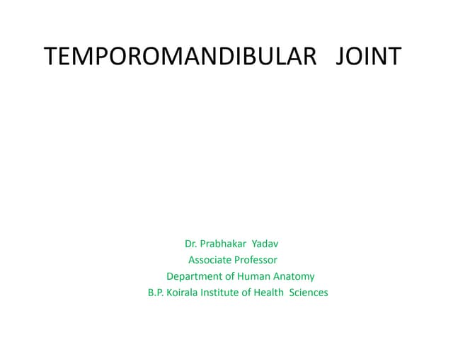 Temperomandibular  joint
