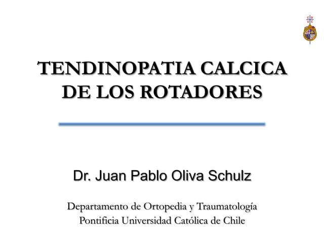 Tendinopatia Calcica De Los Rotadores
