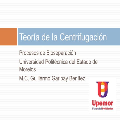 Teoría de la centrifugación