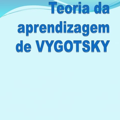Teoria da aprendizagem de vygotsky