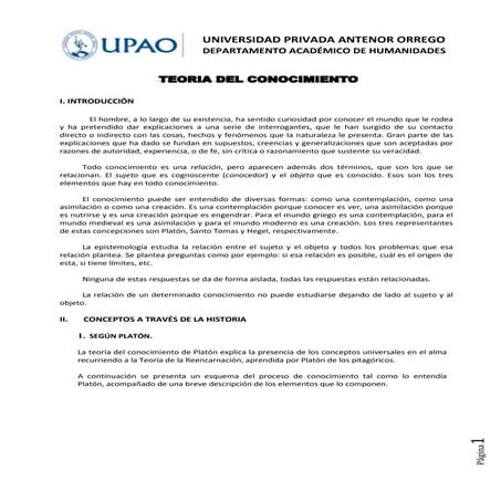 Teoria del conocimiento