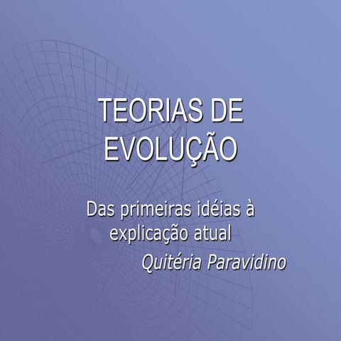 Teorias de evolução