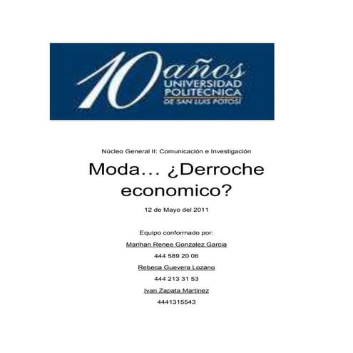 MODA... ¿DERROCHE ECONÓMICO?