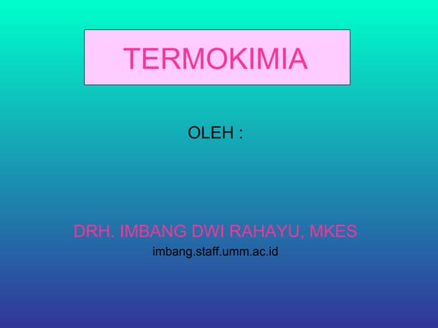 Termokimia