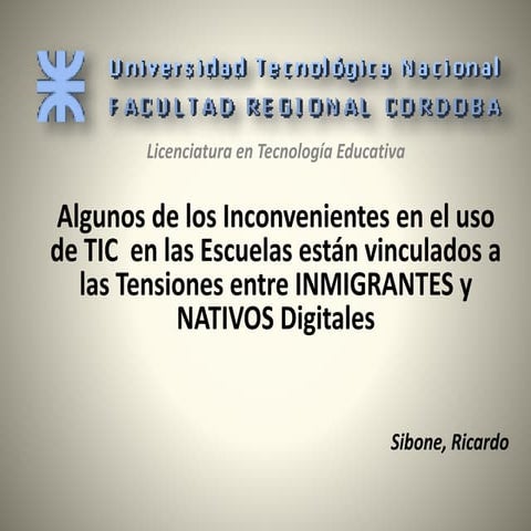 Tesina Lic. Ricardo Sibone