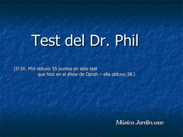 Test del Dr. Phil