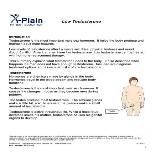 Testosterone treatment