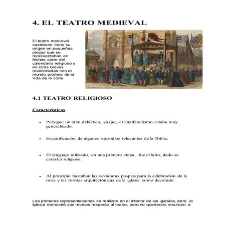 El Teatro medieval