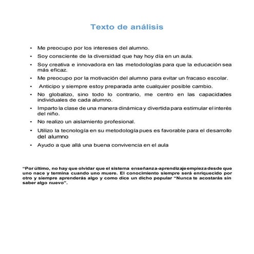 Texto de análisis