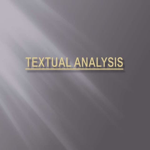 Textual analysis