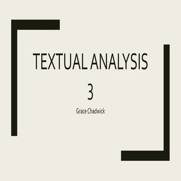 Textual analysis 3