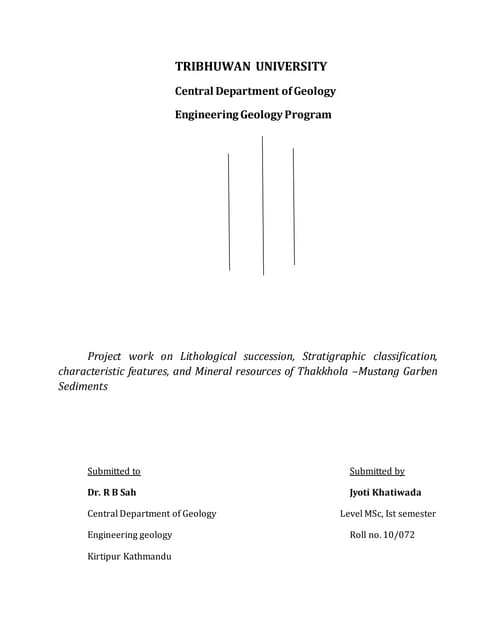 Thakkhola –mustang garben sediments