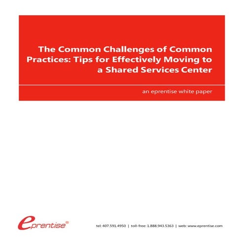 The Common Challenges of Common Practices Tips for Effectively Moving to a Sh...
