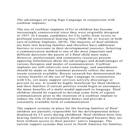 The advantages of using Sign Language in conjunction with cochlear.docx