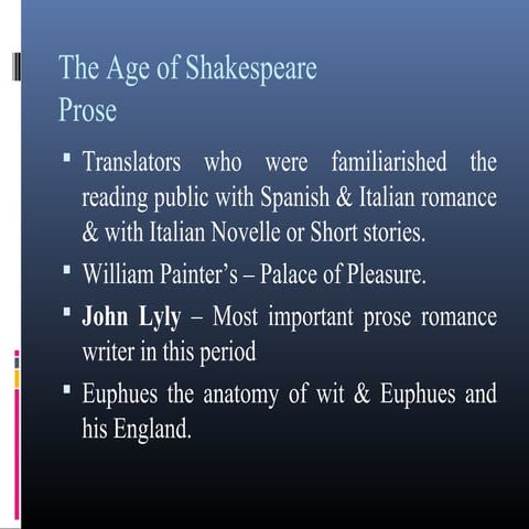 The age of shakespeare
