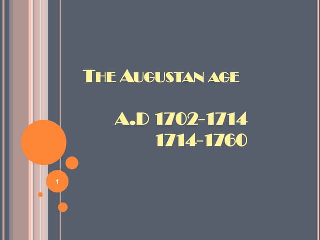 The Augustan Age 