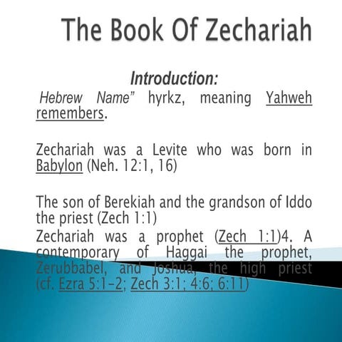 The Book of Zechariah