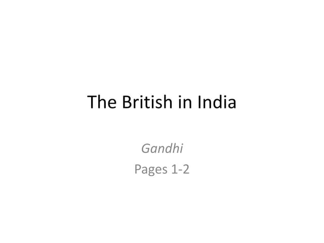 The british in india