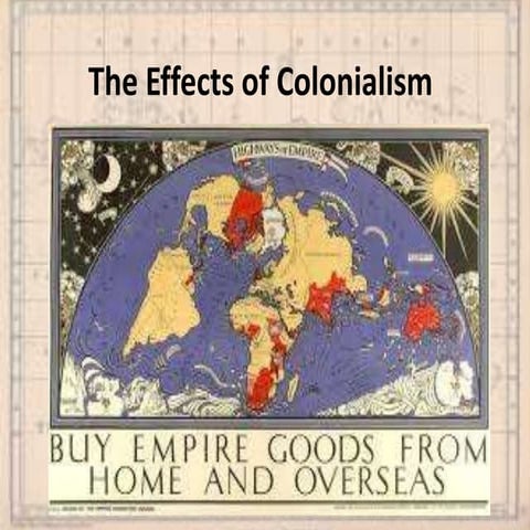 The effects of colonialism