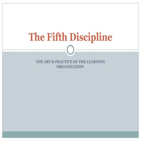 The fifth discipline   handout