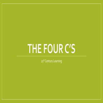 The four c’s