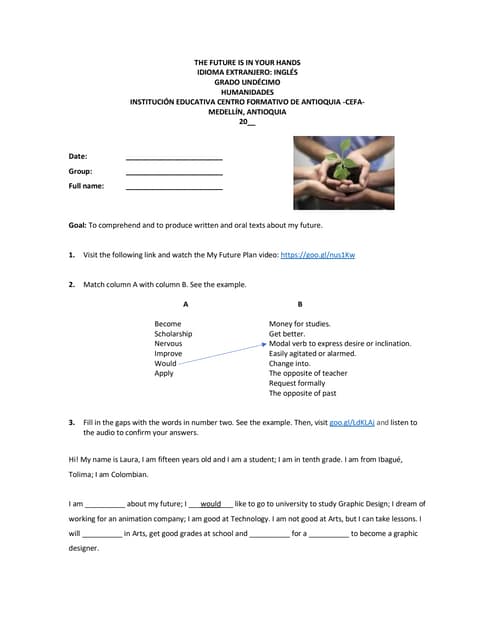 THE FUTURE IS IN YOUR HANDS