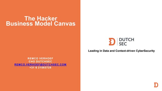 The Hacker Business Model Canvas