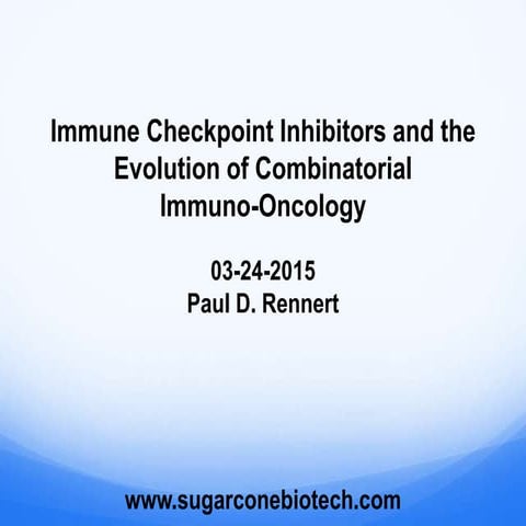The immune checkpoint landscape in 2015: combination therapy