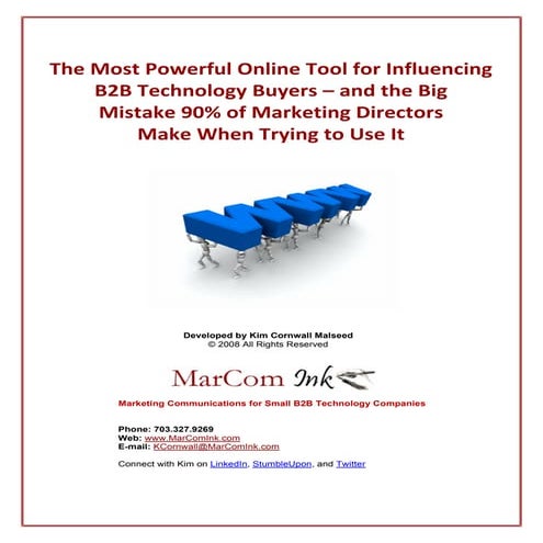 The Most Powerful Online Tool For Influencing B2 B Technology Buyers