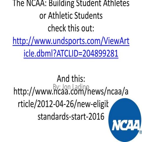 Research on the NCAA