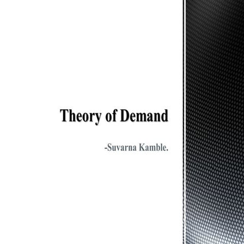 Theory of demand