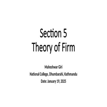 Theory of Firm concept in Microeconomics Kotsyanis