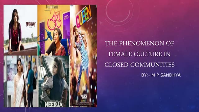The phenomenon of female culture in closed communities