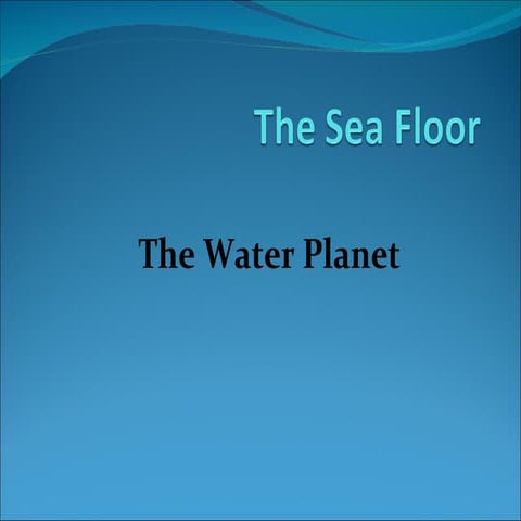 The sea floor