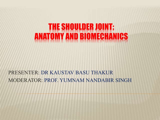 Anatomy of the shoulder joint