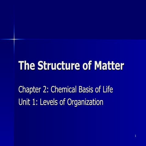 The structure of_matter
