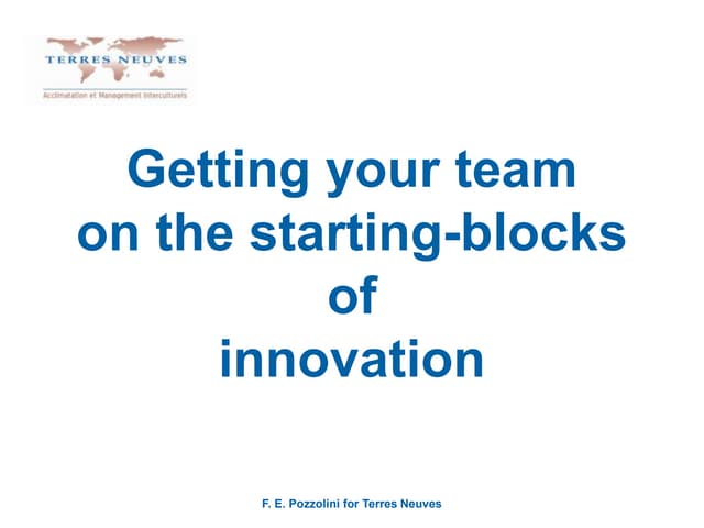 The Tolouse Lecture On Innovation Beta 8 22.01.10