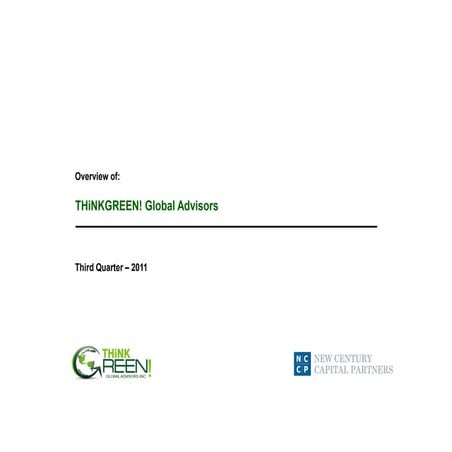 THiNKGREEN! NCCP Overview 2011