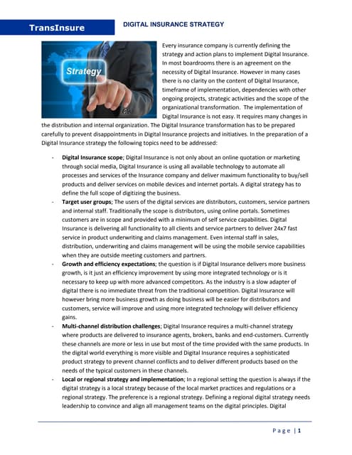 Digital Insurance strategy