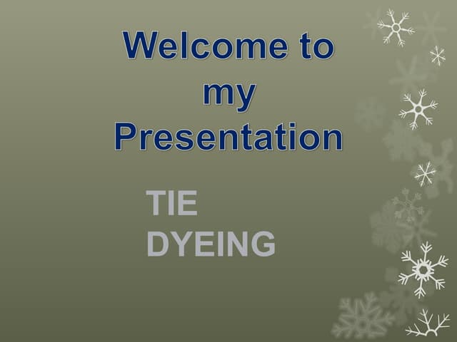 Latest Tehnology of Tie dyeing