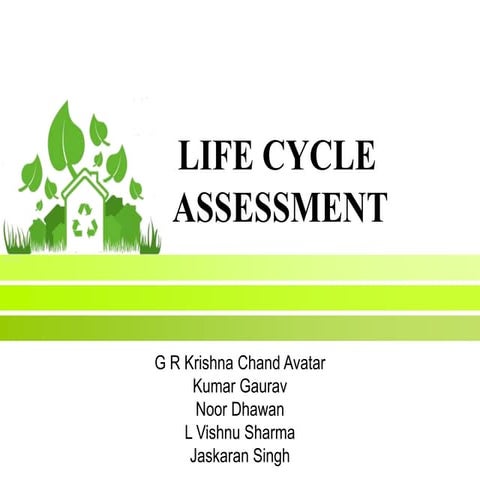 Life Cycle Assessment 