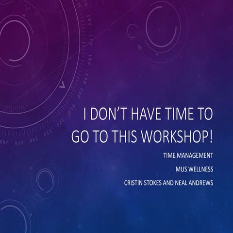 Time Management 2015