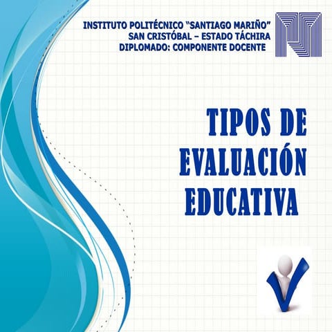 TIPOS DE EVALUACIÓN EDUCATIVA